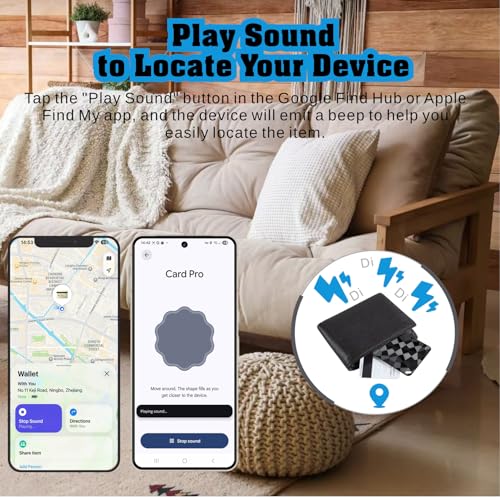 Image of 2026 New Wallet Tracker for Both iOS & Android Phones, Dual System Rechargeable Tracking Card Compatible with Apple Find My & Google Find Hub Device for Luggage, Passport, Purse Gift