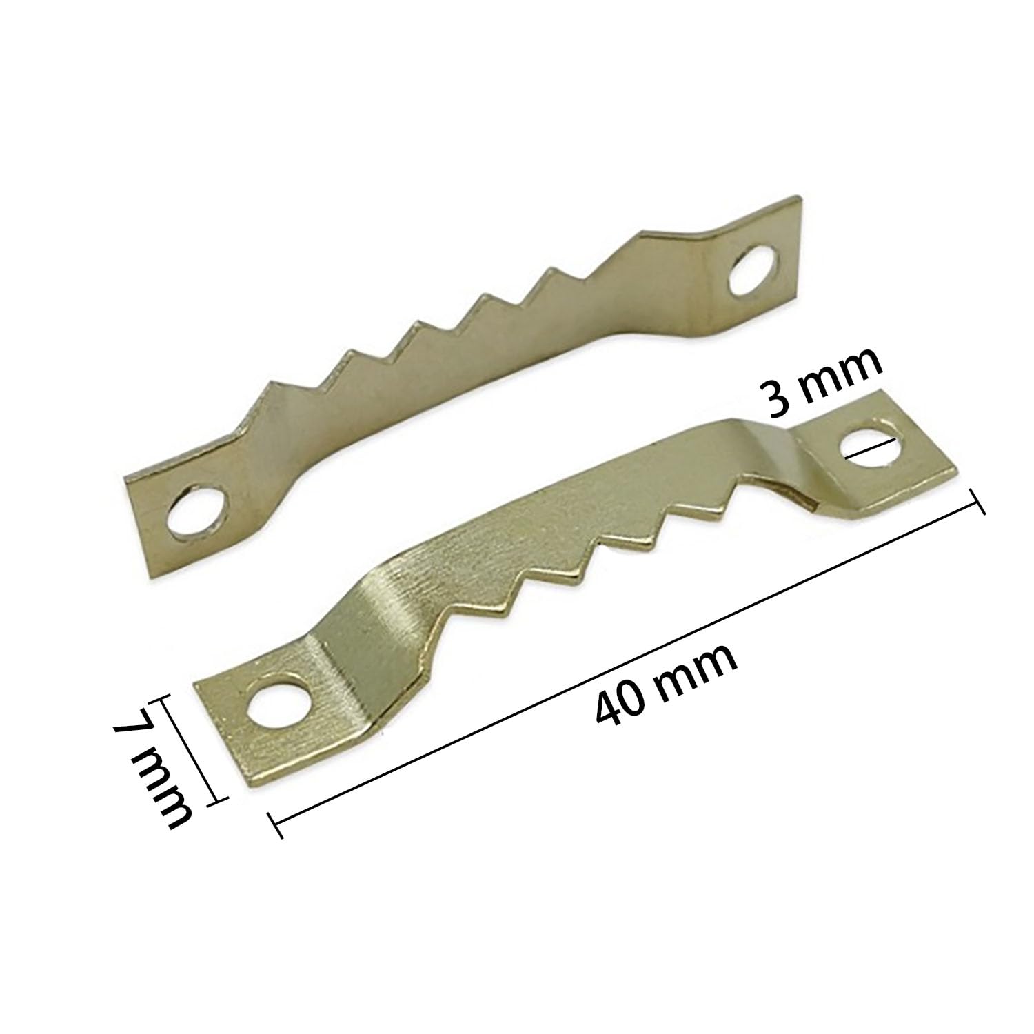 100 Ganci Per Quadri Invisibili - 45x8mm Con Viti, Dente Di Sega, Oro Colorato - Foto 4