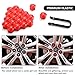20 PCS Lug Nut Covers,17mm Hexagonal Nut Covers with Removal Tool,Plastic Shell Wheel Bolt Cover Caps,Universal Wheel Center Bolt Protection for Most Cars (Red)