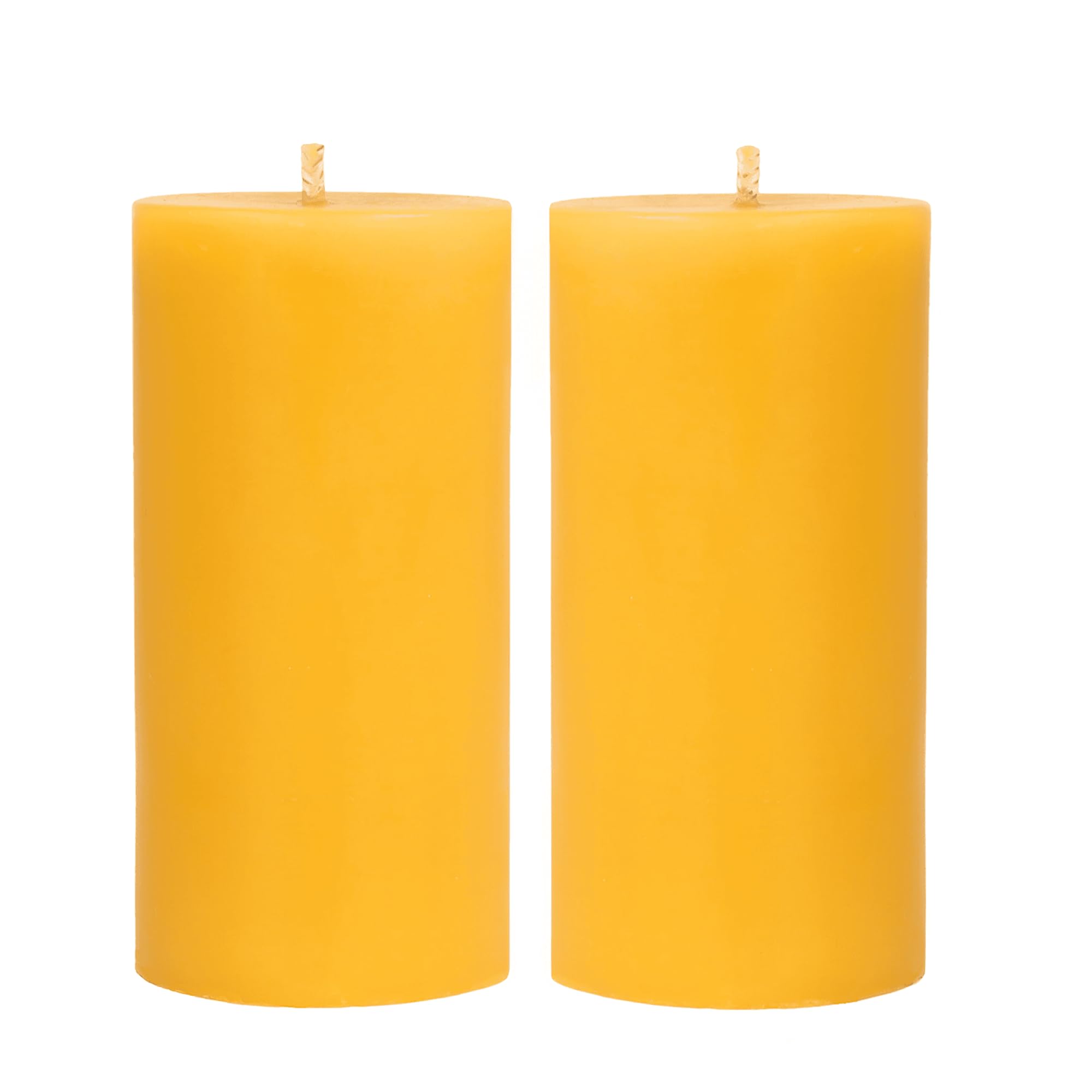 Danilovo Velas de Cera de Abeja Natural 100% Pura – Velas Decorativas Grandes para un Hogar Acogedor – Aroma a Cera de Abeja Natural que da Confort Diario (2 pz, 5x10 cm, 35 horas)