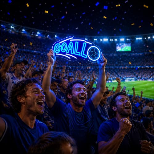 Image of Neon Sign, Soccer Neon Signs for Wall Decor LED Signs Neon Light