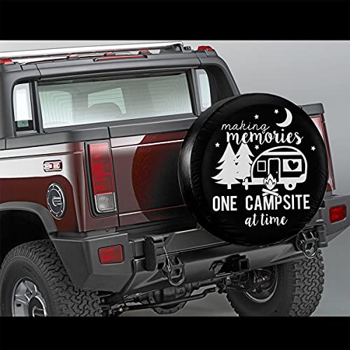 Image of Making Memories One Campsite at A Time Spare Tire Cover Waterproof for Jeep Trailer RV SUV Truck Camper Travel Trailer Accessories 14 inch