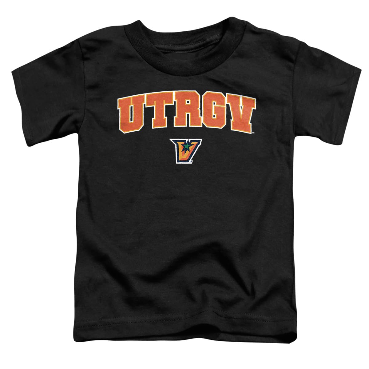 LOGOVISION University of Texas - Rio Grande Valley Arch Logo Black Kids T Shirt (4) for Toddler Boys and Girls, Black