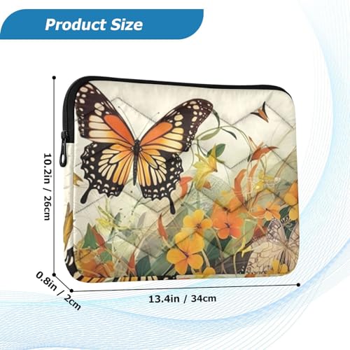 Funda para portátil amarilla con flor para notebooks 13-14 pulgadas miniatura 3