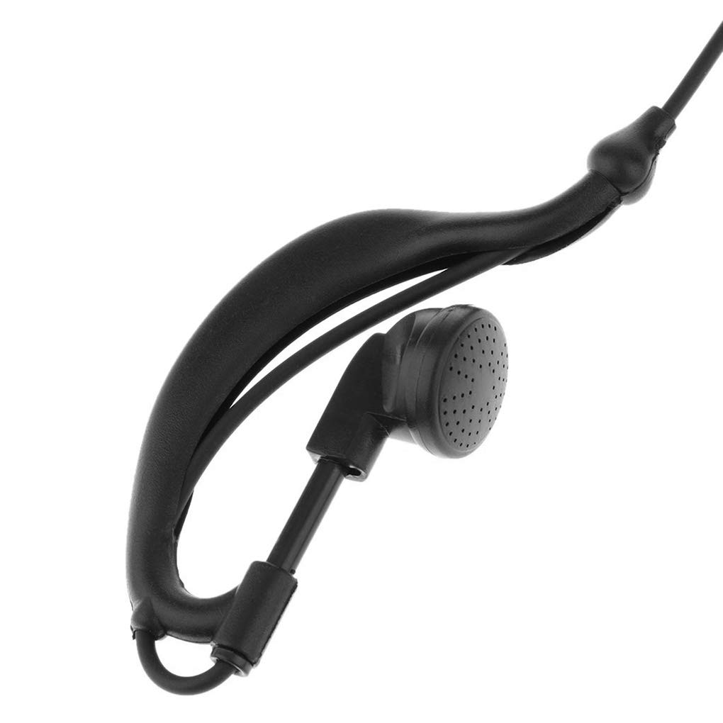 Auriculares Con Gancho De 2.5mm Para Walkie Talkie – Cable Espiral, Plug&Play, Compatible Con Radios Bidireccionales