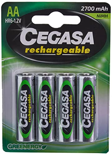 CEGASA Rechargeable - Pack 4 Pilas HR6 2700 mAh Cover