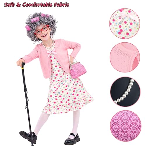 Disfraz de abuela para niñas 5-7 años miniatura 4
