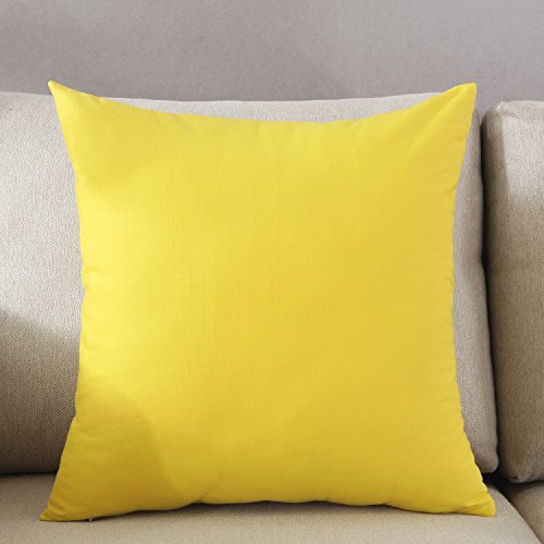 TAOSON Home Decorative 100% Cotton Canvas Square Throw Pillow Cover Cushion Case Solid Pillowcase with Hidden Zipper Closure Multiple Colors (18 TAOSON Home Decorative 100% Cotton Canvas Square Throw Pillow Cover Cushion Case Solid Pillowcase with Hidden Zipper Closure Multiple Colors (18