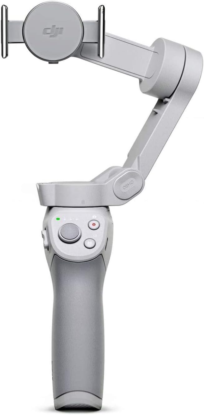DJI OM 4 - Handheld 3-Axis Smartphone Gimbal Stabilizer with Grip, Tripod, Gimbal Stabilizer Ideal for Vlogging, YouTube, Live Video, Phone Stabilizer Compatible with iPhone and Android