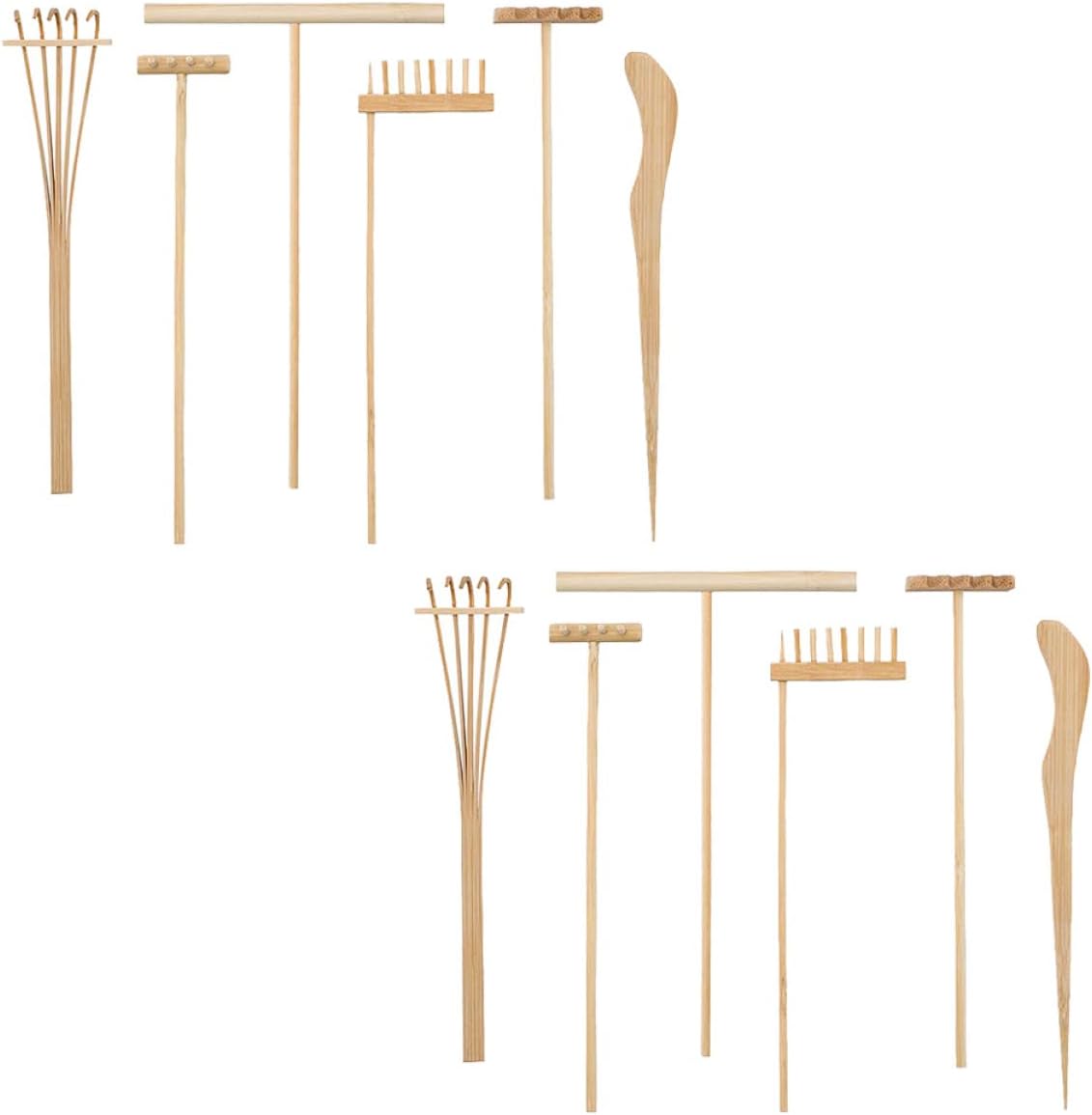 COHEALI Sandbox Toys Desktop Accessories 36 pcs Bamboo Zen Tiny rake for Sand Zen Sand rake Tabletop Rock Sandbox Tools Garden Tools Mini Sandbox Toys Desktop Accessories