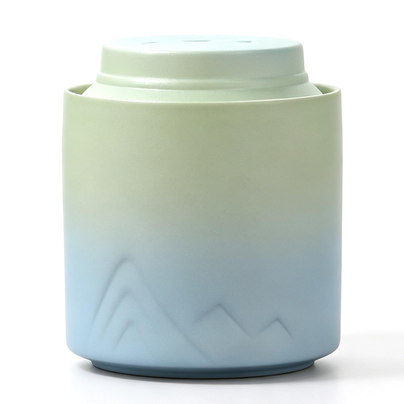 UpGBRF Ceramic Tea Canister 500ML Storage Pottery Jar Pantry Organizer