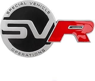 CSC AUTO Tailgate Badge 3D Metal SVR Trunk Badge Body Emblems for Land Rover Ranger Rover Sport Discovery Defender Freelander