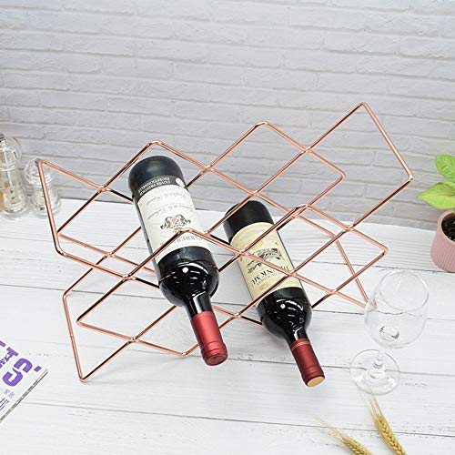 Soporte para botellas de vino 44x29x15.5cm color rosa miniatura 2