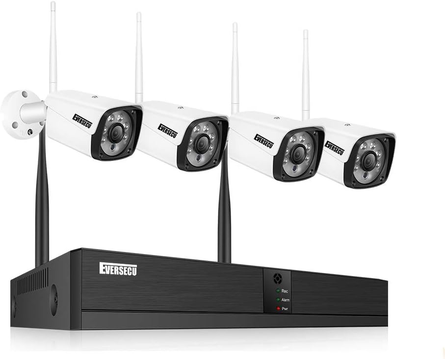 4CH 720P Wireless Security Cameras System
