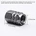 EBOOT 8 Pieces Tire Stem Valve Caps Wheel Valve Covers Car Dustproof Tire Cap, Hexagon Shape (Gun-Grey)