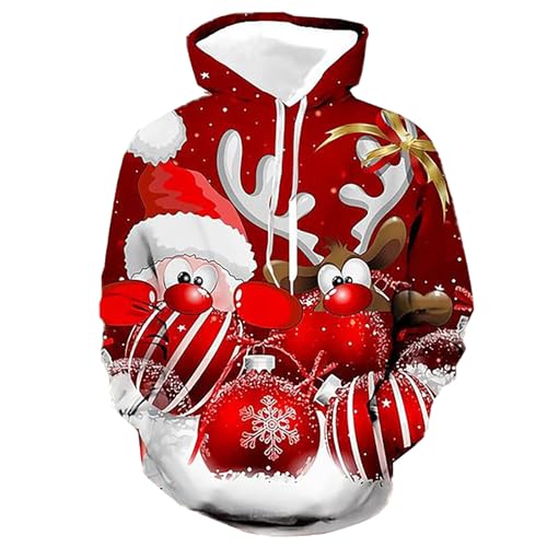 Kapuzenpullover Herren Weihnachtspullover Unisex Weihnachts Hoodie...