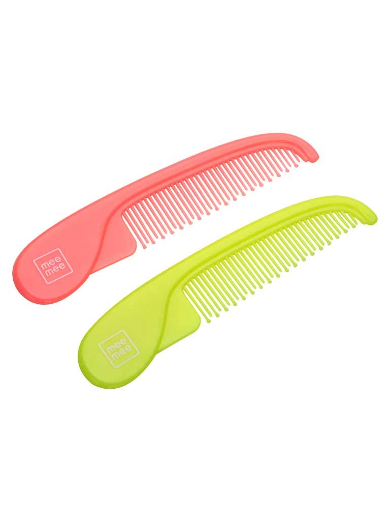 Mee Mee Soft Bristled Comb Set | BPA Free (Easy Grip, Pink Green)