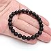 Jovivi 8MM Natural Tigers Eye Gemstone Healing Crystal Round Energy Yoga Beads Elastic Stretch Bracelet for Men Women