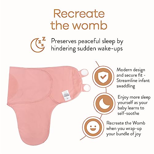Comfy Cubs Swaddle Blanket Baby Girl Boy Easy Adjustable 3 Pack Infant Sleep Sack Wrap Newborn Babies (Small 0-3 Months, Blush, Mauve, Mulberry) #TOP2