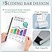 42 Pack Report Covers, COIDEA Report Covers with Sliding Bar, Presentation Folders for A4 and Letter Size Paper, Clear Report Covers Binder Bulk for School Business, 70 Sheet Capacity