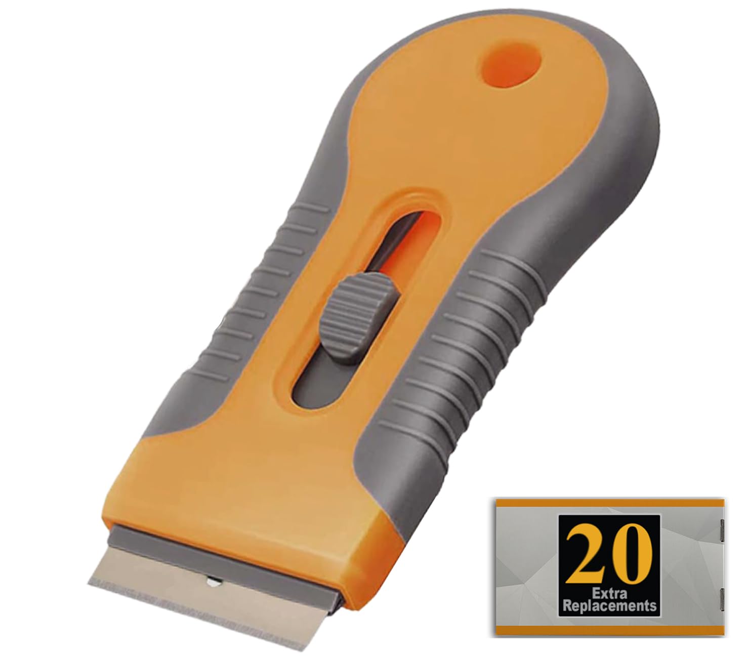 Multipurpose Ceramic Hob Scraping Tool for Glass Hobs Non Scratch with 20 Spare Replacement Pcs- Super Oven Cleaning Tool - Floor Door Window Limescale Sticker Paint Remover Induction Cooker Glass