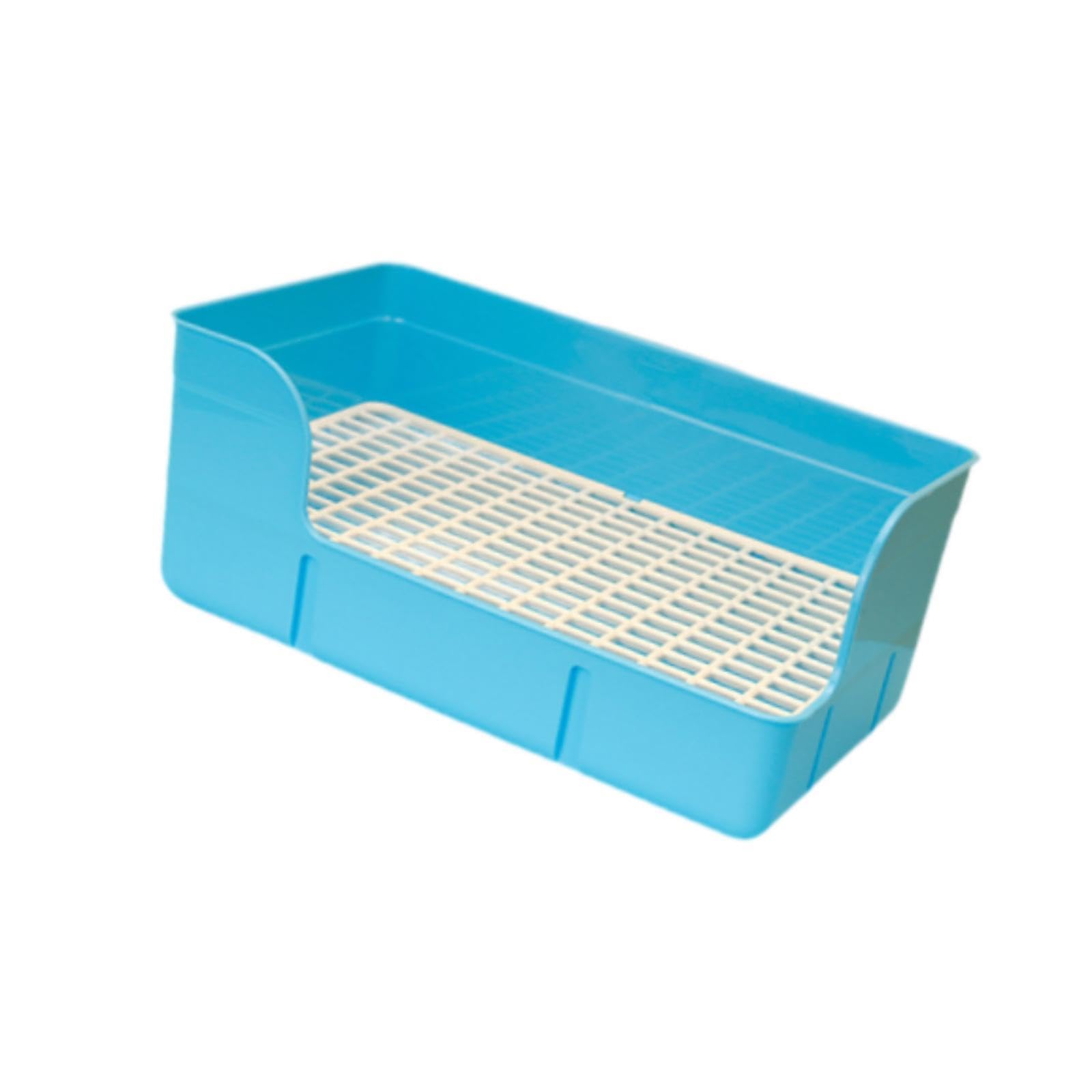 perfk Pet Coniglio Cucciolo di Cucciolo di vasino per Pista Vassoio per Padella angolare Cucciolo di lettiera per furetti per maiali Topi, Blu