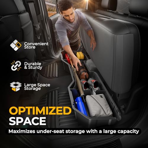 Image of Auto Dynasty Under Seat Storage Box for 2007-2019 Silverado Sierra Crew Cab