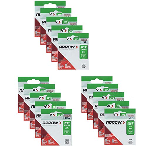 STAPLE JT21 1/4" 1000PK by Arrow Fastener - Used condition - US$34.66