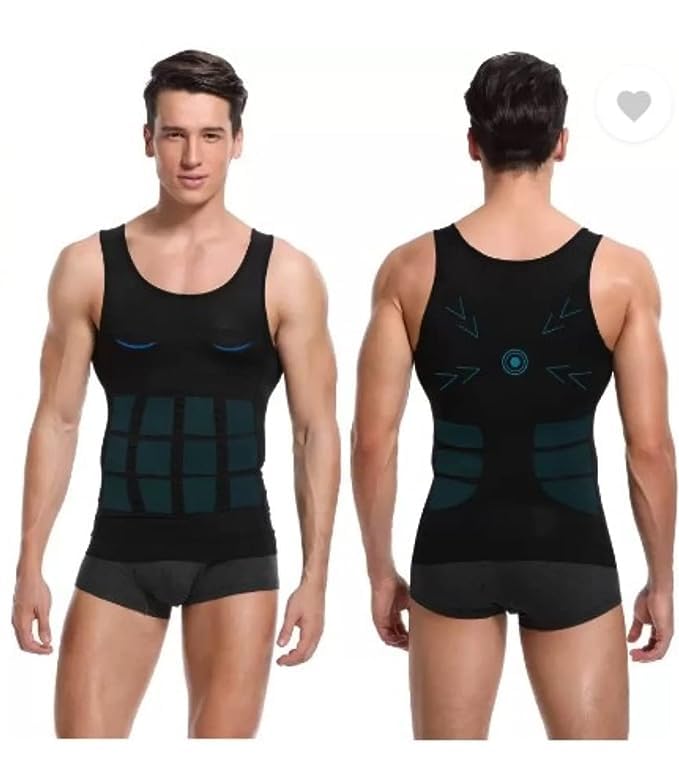 speginic Men's Slimming Body Shaper Vest Tummy Control Shapewear Abdomen Undershirt Gym Workout-picture-35