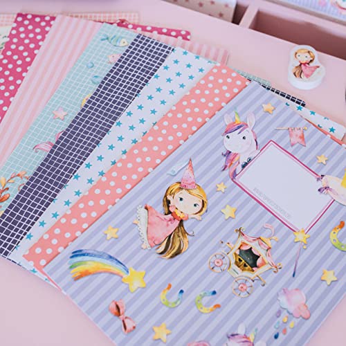 Papierdrachen 8 High-Quality Paper Notebook Covers for Children DIN A4, Underwater and Unicorn Motif, Notebook Cover - Image 2