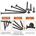 Rustark 390-Pcs #7 Coarse Thread Drywall Screw with Phillips Drive Black Oxide Finsh Bugle Head Wood Screws Assortment Kit Ideal for Drywall Sheetrock