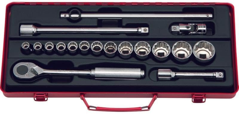 Ko-ken 4250M 1/2 Sq. Dr. 18 Piece 12-Point Metric Socket Set 10-32mm