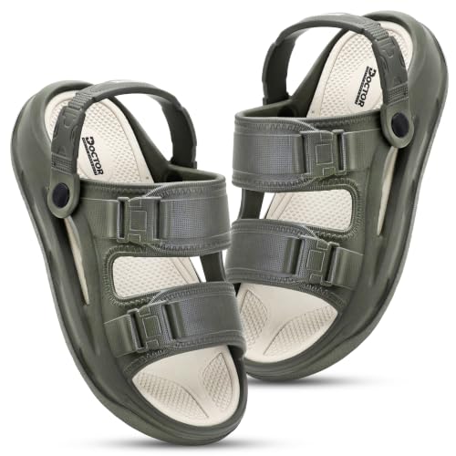Image of DOCTOR HEALTH SUPER SOFT Men's Sports Sandals | Lightweight EVA Sandals with Back Strap | Anti-Skid Cushioned Comfort Outdoor Casual Walking Sandals