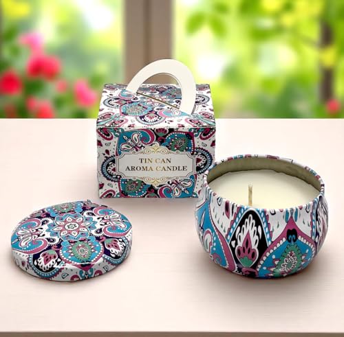 Image of Mandala Candle | Handcrafted Scented Wax Jar with Intricate Mandala Design | Spiritual Home Decor & Gift (Soul Spiral Mandala)