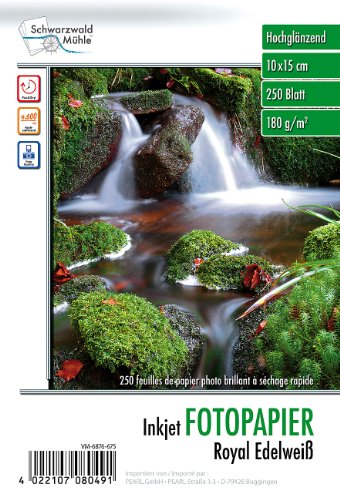Schwarzwald Mühle Fotopapier 10 15: 250 Bl. Hochglanz-Fotopapier"Edelweiß" 180g/m²10x15 (Photopapier 10x15) Cover