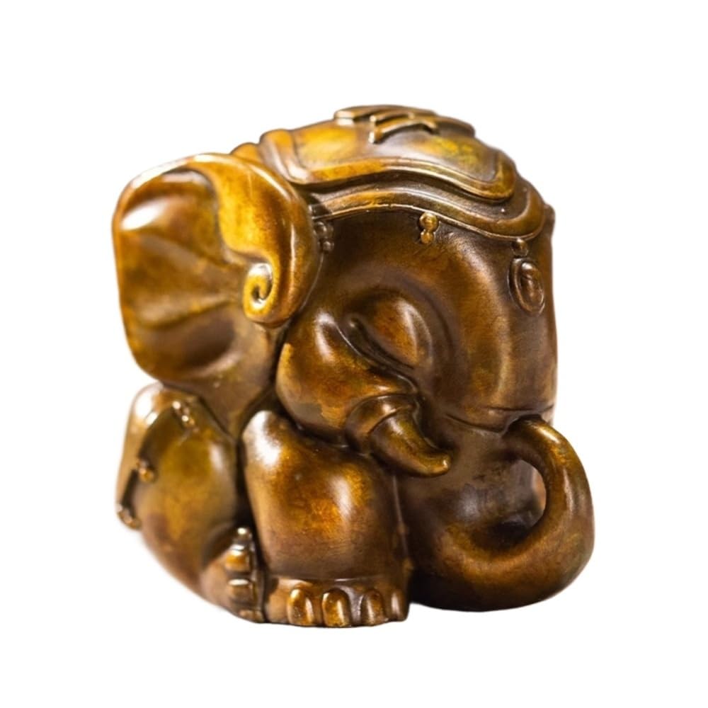CHICKEN Bronze Living Room Ornaments Creative Copper Auspicious Elephant Ornaments Home Living Room Porch Desktop Decorations Office Handmade Statue Crafts Ornaments to Attract Wealth