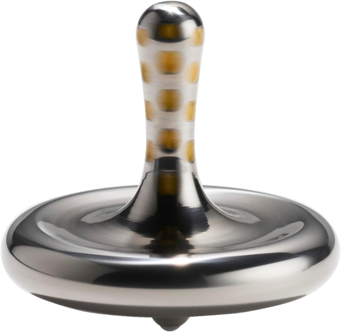 Craighill Tracer Top - Metal Spinning Top, Kinetic Desk Fidget Object, Top Spinner & Desk Decor, Premium Stainless Steel, Long Spin Time, Yellow - 1.25" x 1.25"