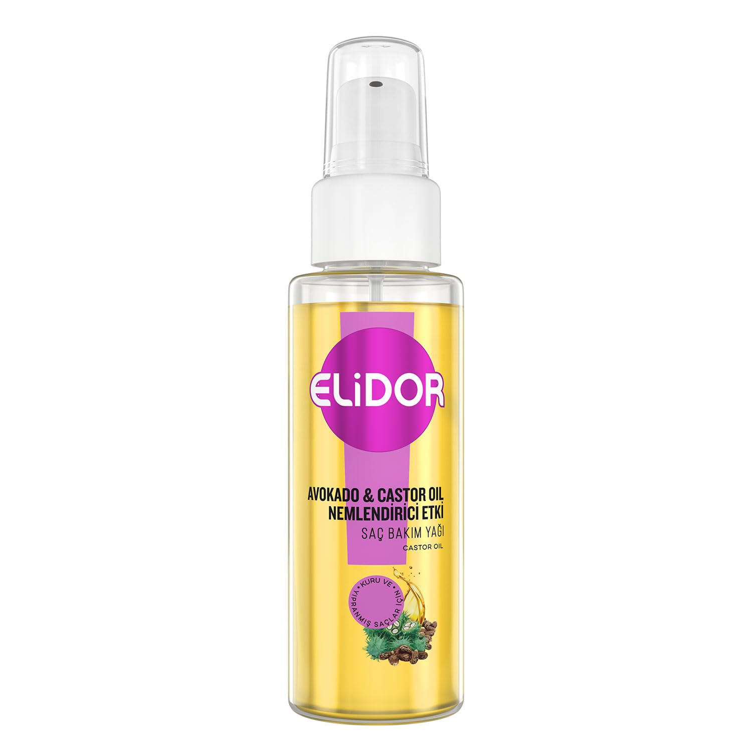 Elidor Saç Bakım Yağı Avokado ve Castor Oil Nemlendirici Etki 80 ml