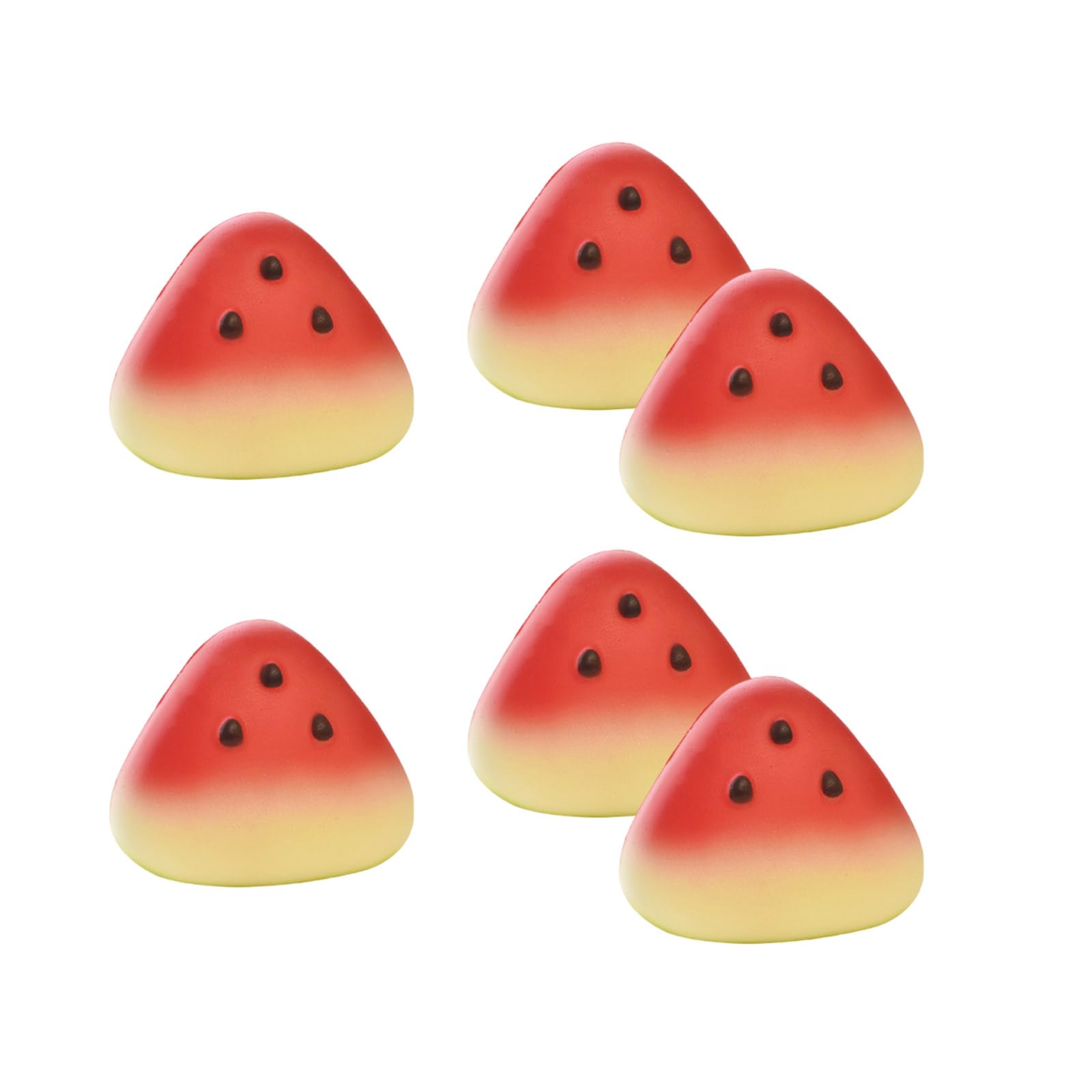 Msioytog Of 6 Decorative Artificial Watermelon Squeeze Faux Watermelon Slices for Creative and Stills Life Photography Photographic Property Fruits