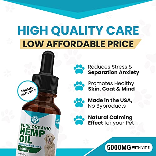 Wanderfound Pets – Hemp Oil for Dogs & Cats 5000mg – Anti-Separation Anxiety, Joint Pain, Stress Relief, Arthritis, Seizures, Chronic Pain Relief, Anti-Inflammatory – Omega 3, 6, 9-100% Organic Wanderfound Pets – Hemp Oil for Dogs & Cats 5000mg – Anti-Separation Anxiety, Joint Pain, Stress Relief, Arthritis, Seizures, Chronic Pain Relief, Anti-Inflammatory – Omega 3, 6, 9-100% Organic