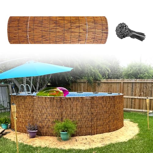Recinzione En Bamboo Larghezza: 50-180 Cm, Privacy Canne Stuoia Per Copertura Gazebo, Oscurante Bambù Recinzione, Stuoia In Cannette Per Copertura Recinzione Giardino Ringhiera Balcone(70*1000cm)