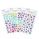 Bewudy 4 Stück 3D Aufkleber Sterne, Glitzersteine Selbstklebend Diamant Glitzer Sticker Kinder Strasssteine Aufkleber Kristall Glitzer Sticker Für DIY Handwerke Scrapbooking Dekoration