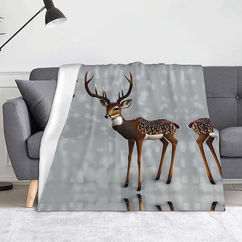 Jeté de lit en flanelle – Décoration de lit/couverture douce, confortable et légère pour canapé, lit, bureau, 152,4 x 127 cm, gris prune