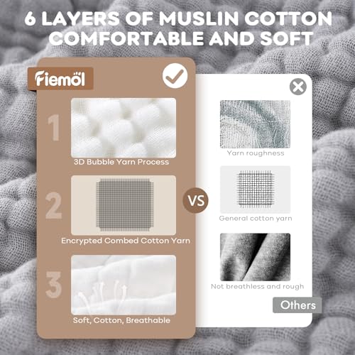 Image of Baby Bath Towels, 100% Muslin Cotton Hooded Baby Towels for Newborn, 2 Pack Baby Towels with Hood for Infant Toddler and Kids, Large 32x32Inch, Soft and Absorbent
