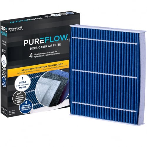 PureFlow HEPA Cabin Air Filter PC5667HX | Fits 2010-2024 Toyota 4Runner, 2006-2024 Yaris, 2018-2025 Land Rover Range Rover Velar, 2017-2025 Jaguar F-Pace, 2019-2025 I-Pace