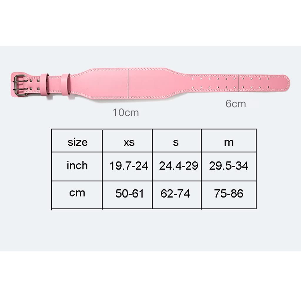 Ceinture D'haltérophilie en Cuir Véritable Rose for Femmes, Ceinture De Musculation Soutien Lombaire for Le Dos Ceinture D'haltérophilie Femmes Ceinture D'entraînement (Size : S)