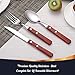PREMIUM QUALITY Stainless Steel travel utensils Set with case, Healthy & Eco-Friendly 3pc Full Size Fork, Spoon, Portable, reusable utensils with case