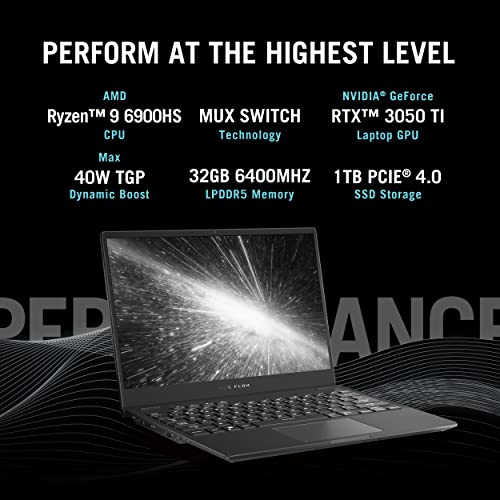 Image of ASUS ROG Flow X13 (2022), 13.4 inch (34.03 cms) FHD+ 16:10, 120Hz Touch, AMD Ryzen 9 6900HS, 4GB RTX 3050 Ti Graphics, 2-in-1 Gaming Laptop (32GB /1TB SSD /Win 11 /Office 2021 /Black /1.3 Kg), GV301RE-LJ156WS