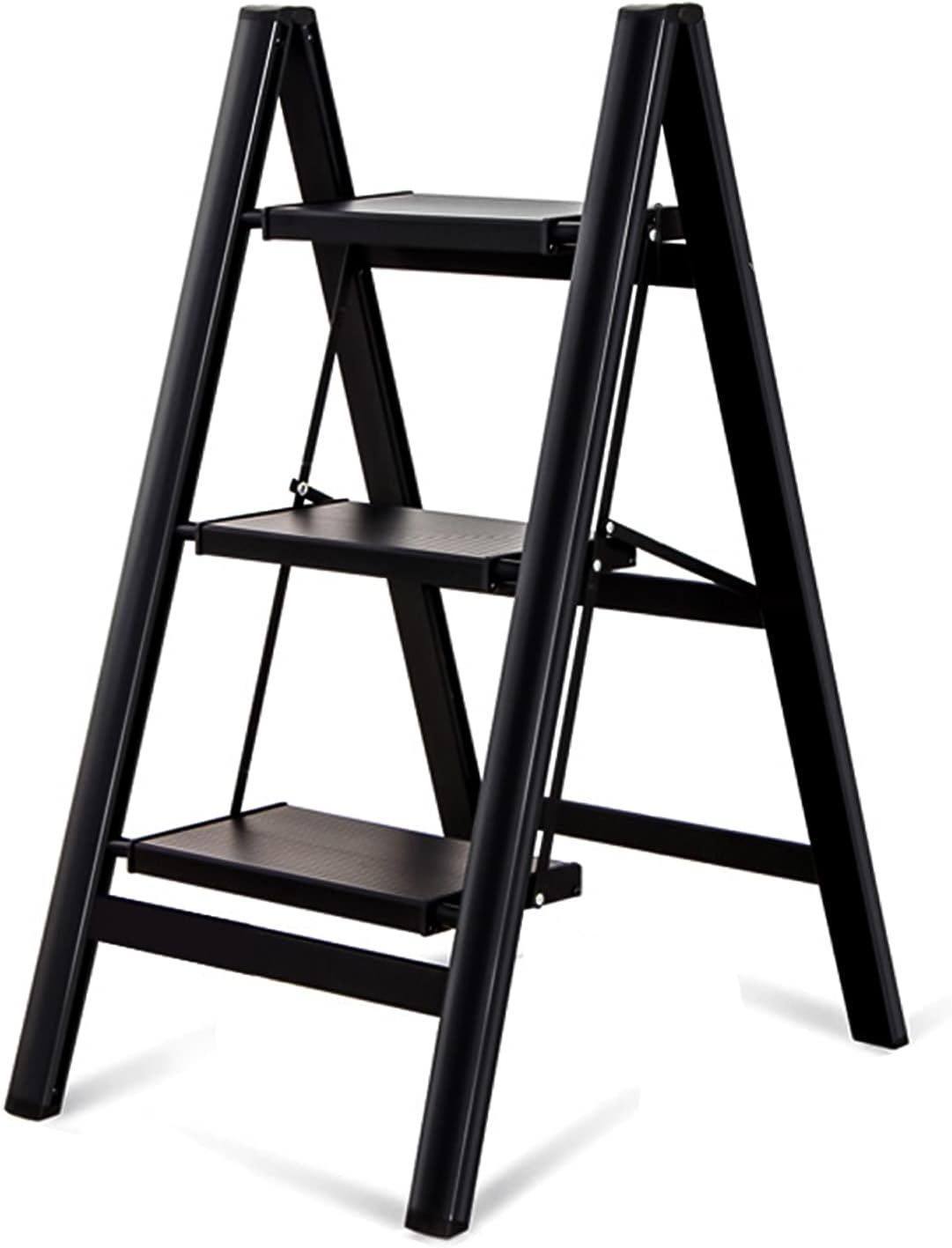 3 Step/4 Step Stool Stepladders Lightweight Folding Step Ladder with Anti-Slip Sturdy and Wide Pedal Steel Ladder Stool for Household and Office, 330lbs Capacity