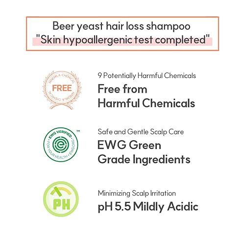 Miniatura 7 de NINEMILA Champú calmante de cerveza para cuidado posparto, biotina energizante antiadelgazamiento, lavado duro con agua, infusión de colágeno,